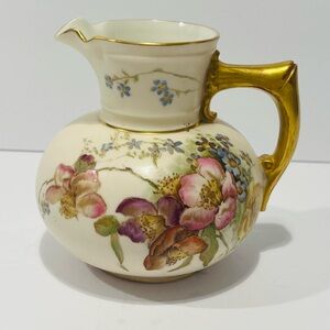 Antique Royal Worcester Blush Ivory Porcelain Jug Register # 125349 Shape 1376